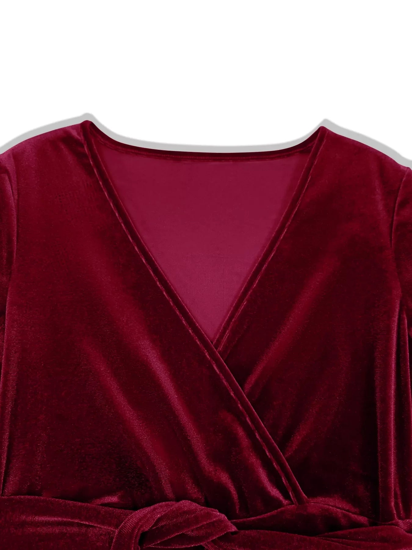 Hazel Blues® |  Velvet Wrap Surplice Maxi Dress