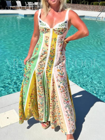 Hazel Blues® |  Floral Print Sweetheart Neck Cami Dress