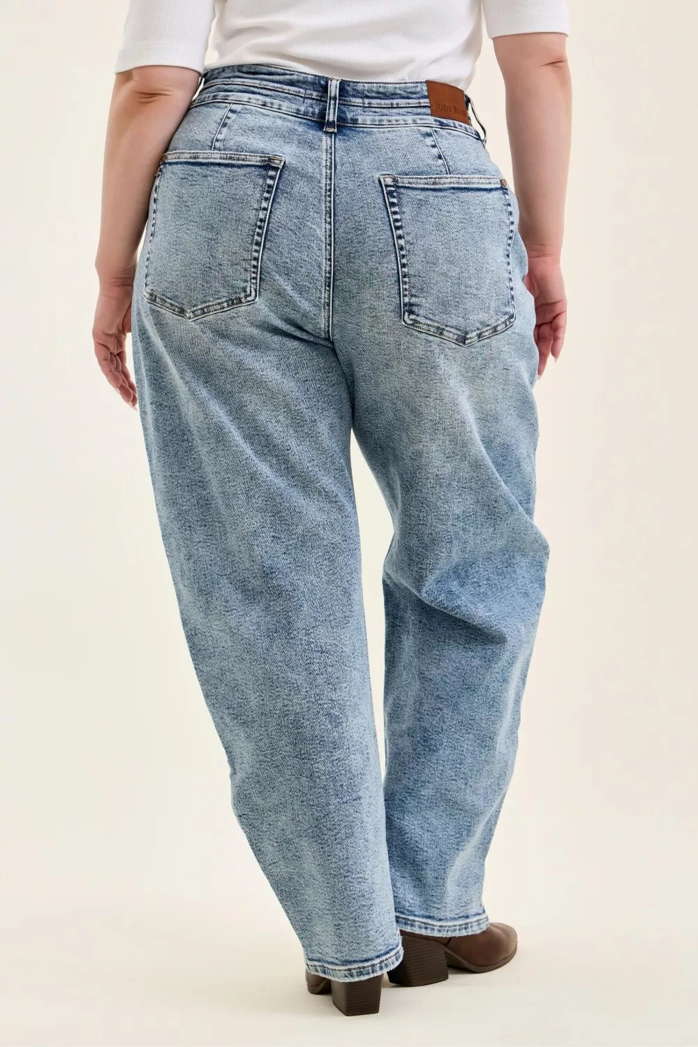 Hazel Blues® | Judy Blue High Waist Marlow Arc Leg Jeans with Double Waistband