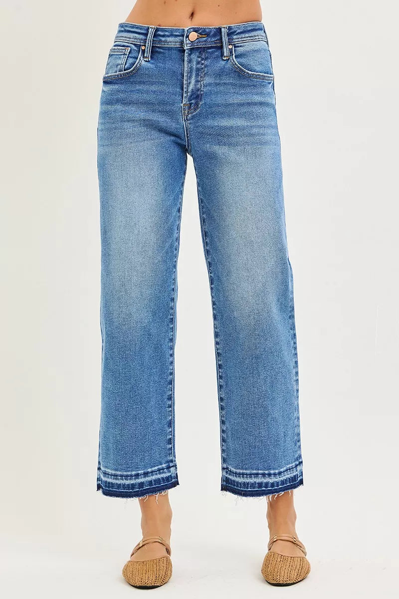 Hazel Blues® | RISEN Slouchy Cropped Boyfriend Jeans