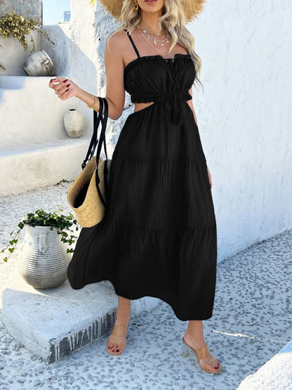 Hazel Blues® |  Devine Tie Back Cami Midi Dress