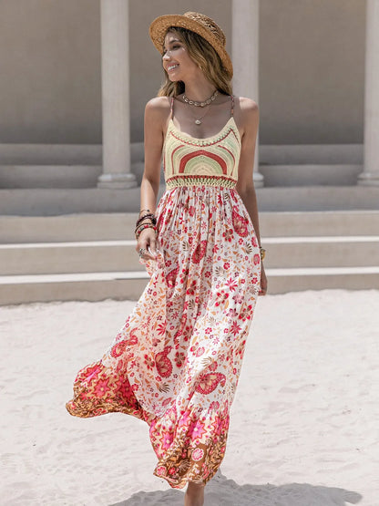 Hazel Blues® |  Printed Scoop Neck Cami Dress