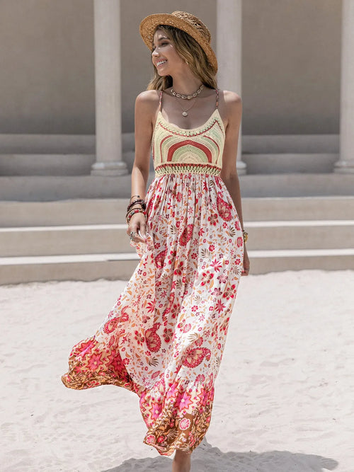 Hazel Blues® |  Printed Scoop Neck Cami Dress