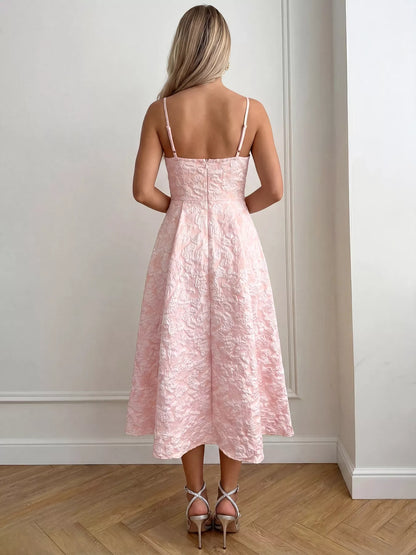 Hazel Blues® |  Textured A-Line Midi Dress