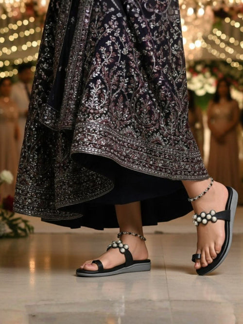 Aneira Black Flats