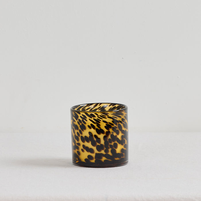 Aurora Candle -Crème Caramel & Custard-One scented candle in a tortoiseshell glass vessel