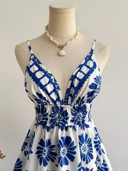 Hazel Blues® |  Floral Print V-Neck Mini Dress
