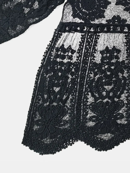 Hazel Blues® | Lace Round Neck Cover-Up