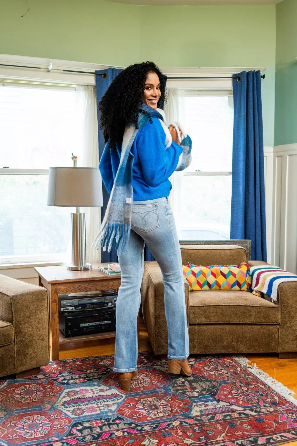 Hazel Blues® |  Judy Blue Mid Rise Thermal Bootcut Jeans
