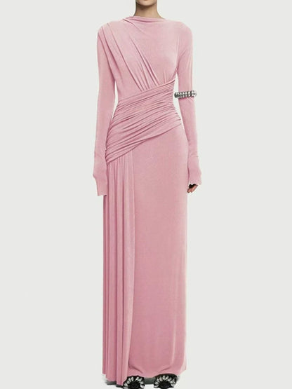 Hazel Blues® |  Ruched Long Sleeve Maxi Dress