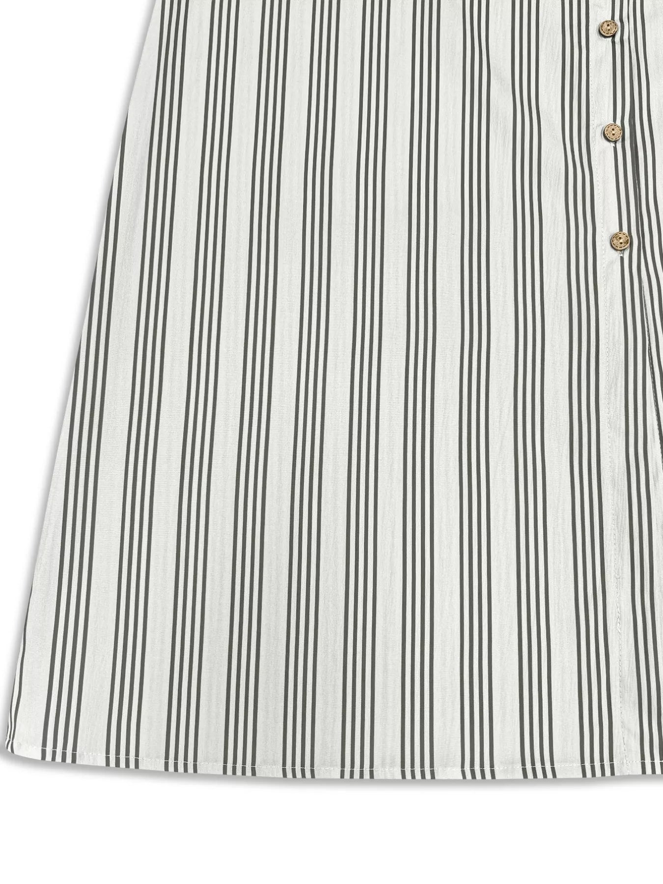 Hazel Blues® | Striped Button Front Midi Dress