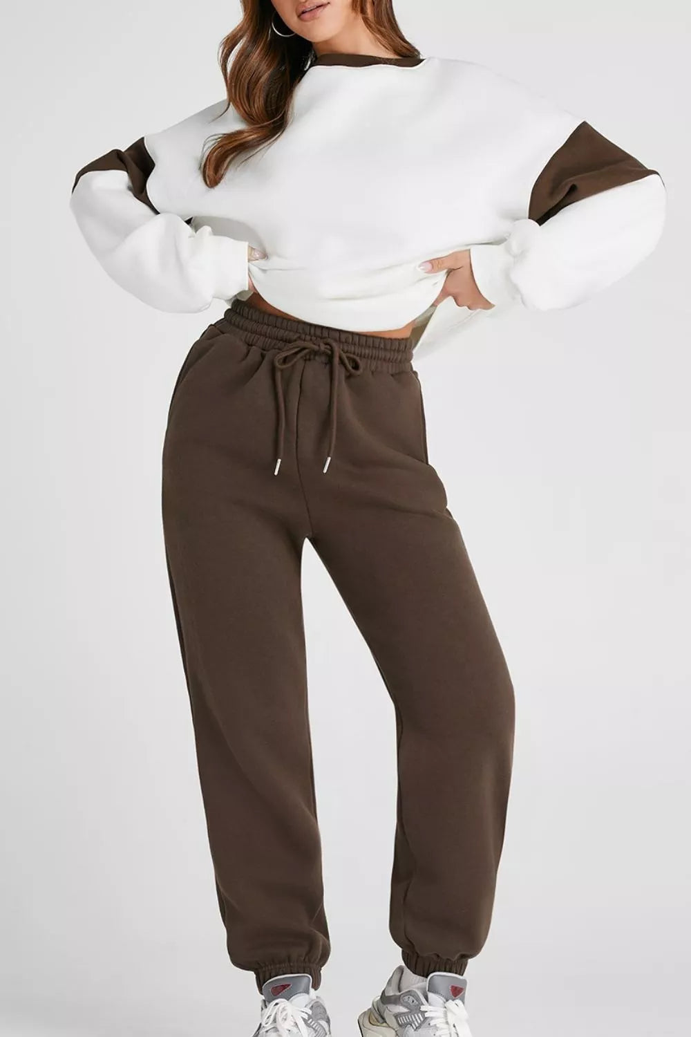 Hazel Blues® |  Drop Shoulder Loose Sweatshirt and Joggers Active Set