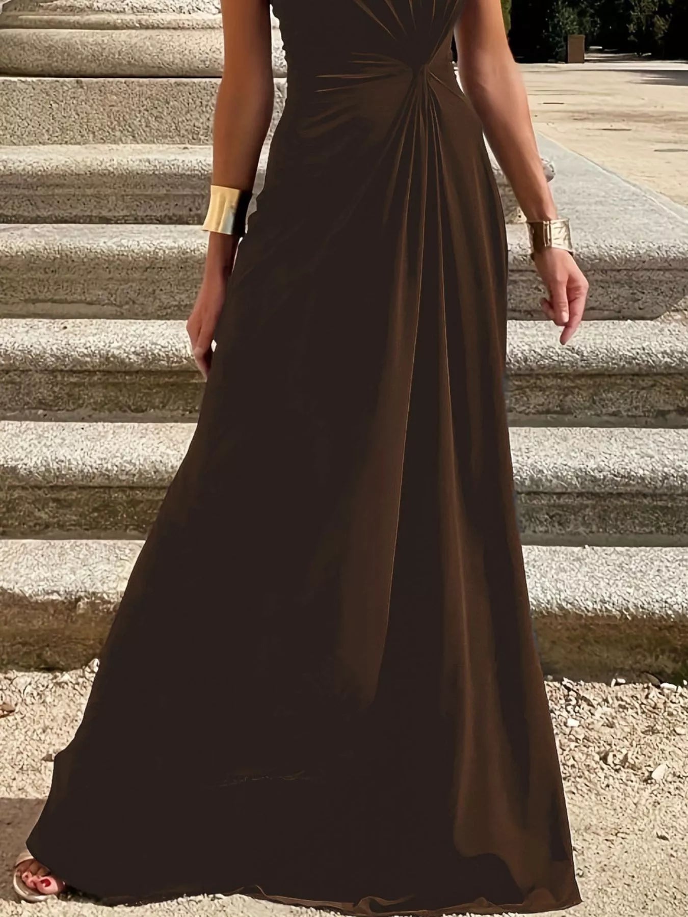 Hazel Blues® |  Twisted Round Neck Sleeveless Maxi Dress