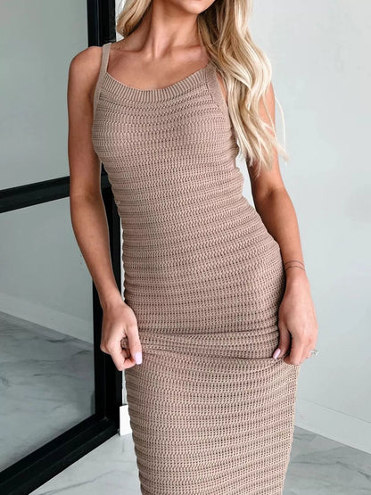 Hazel Blues® |  Sleeveless Knit Bodycon Sweater Dress
