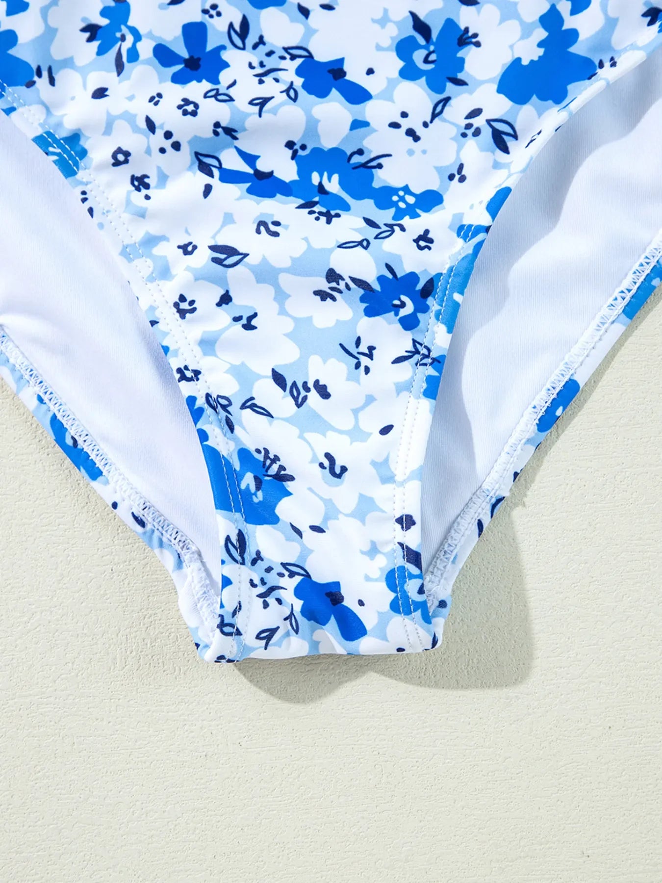Hazel Blues® | Floral Ruffled Strap Lace-up Hollow Out One Piece Swimsuit