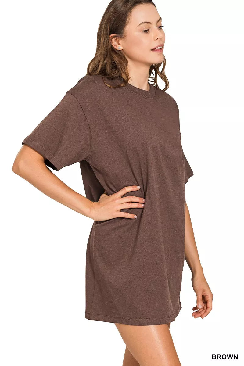 Hazel Blues® |  Zenana Short Sleeve Mini Tee Dress
