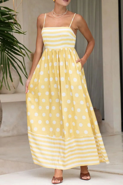 Hazel Blues® |  Polka Dot Square Neck Cami Dress