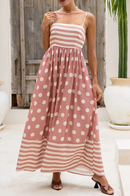 Hazel Blues® |  Polka Dot Square Neck Cami Dress