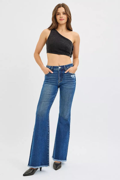Hazel Blues® |  RISEN High Rise Flare Jeans