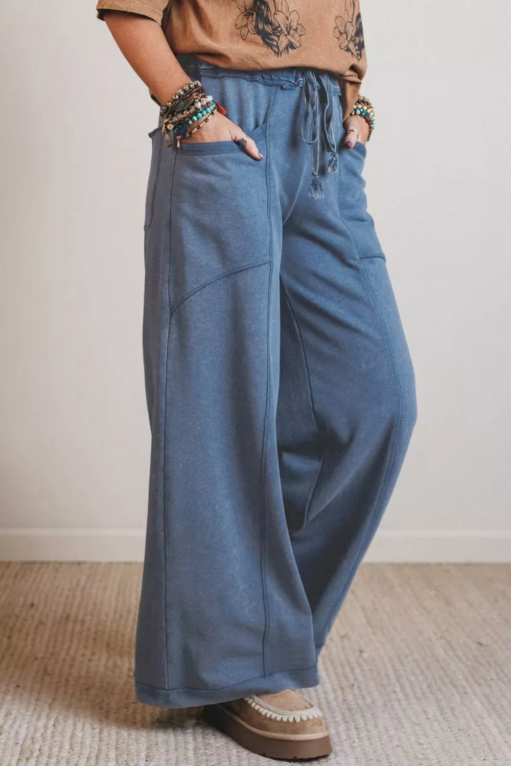 Hazel Blues® |  Relaxed Fit Drawstring Jeans