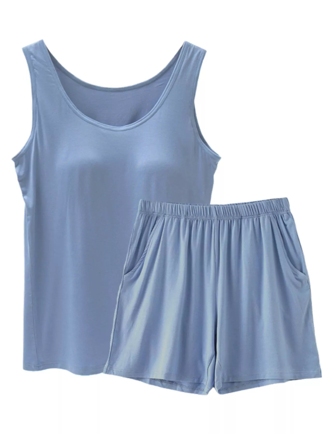 Hazel Blues® | Modal Padded Sleeveless Tank Top & Shorts Set