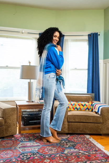 Hazel Blues® |  Judy Blue Mid Rise Thermal Bootcut Jeans