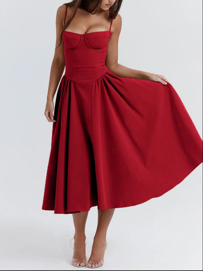 Hazel Blues® |  Ruched Sweetheart Neck Cami Dress