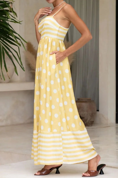 Hazel Blues® |  Polka Dot Square Neck Cami Dress