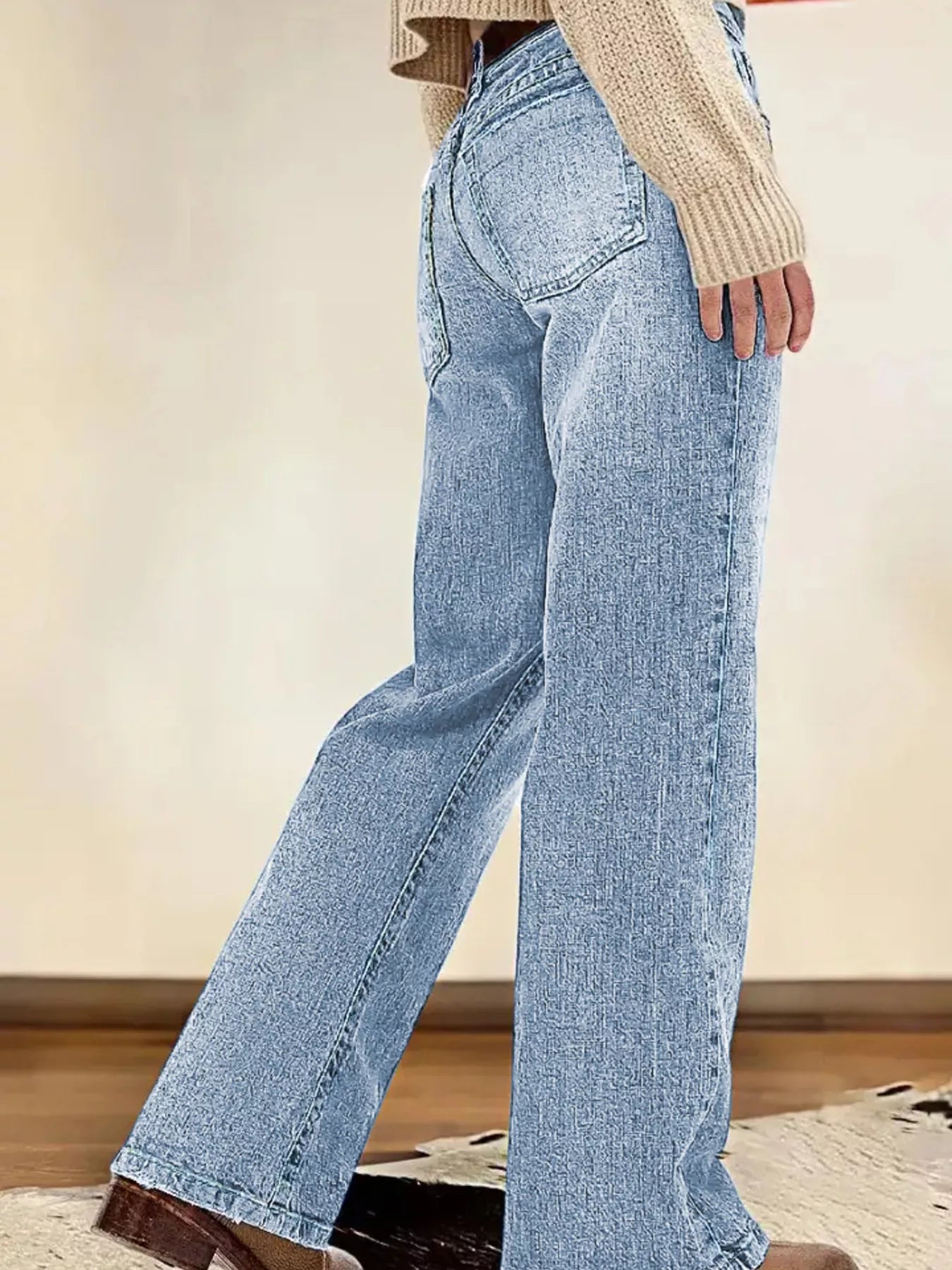 Hazel Blues® |  Vintage Wash Straight Leg Jeans