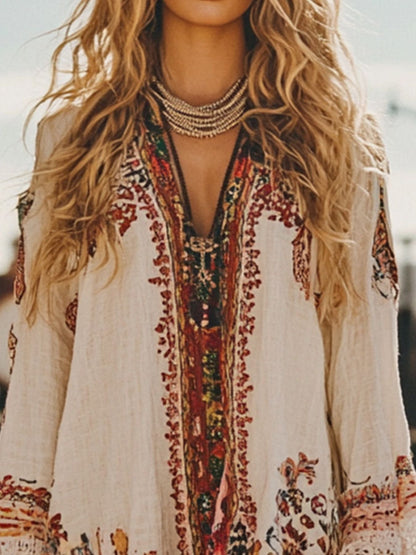 Hazel Blues® |  Lace Trim Long Sleeve Mini Dress