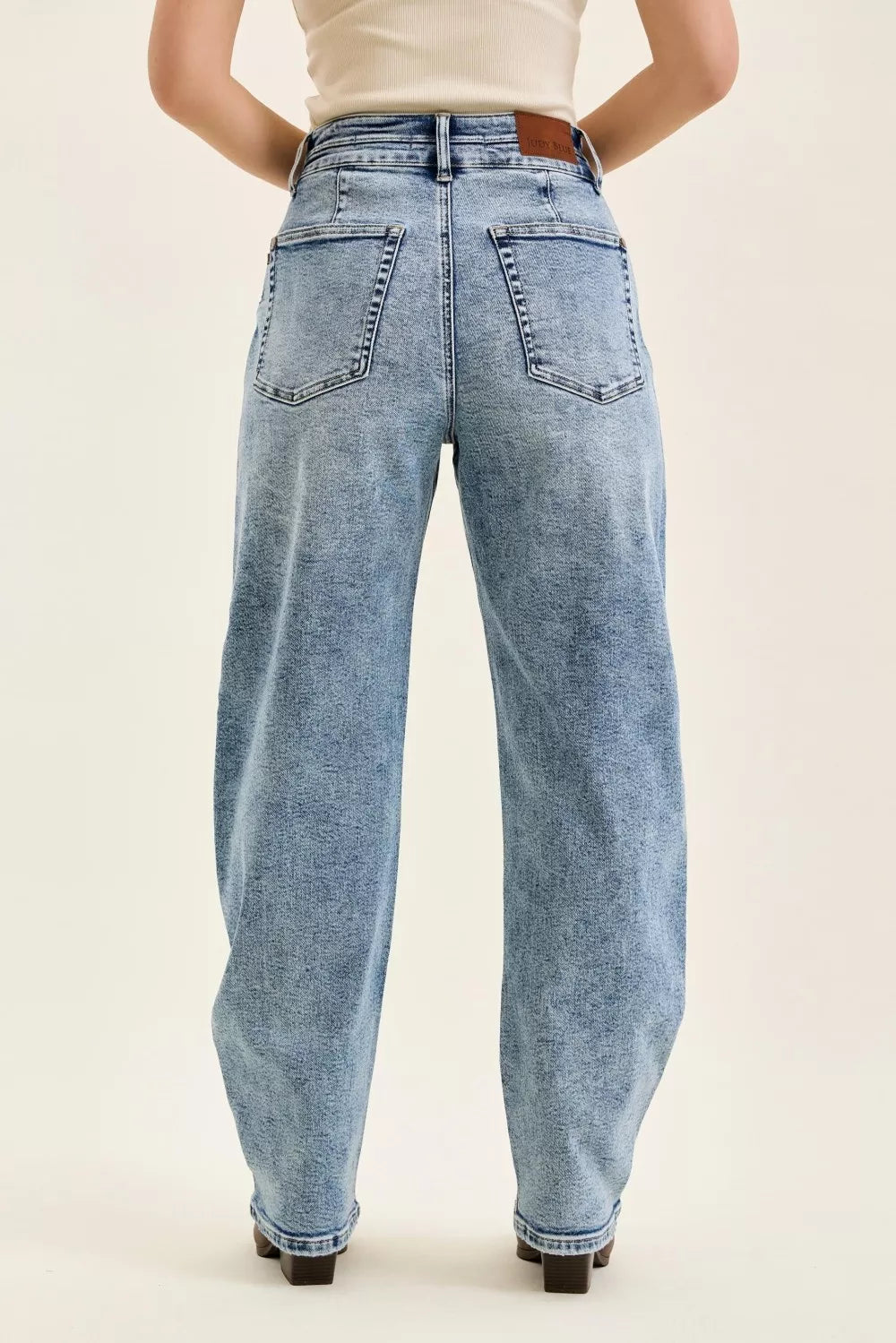 Hazel Blues® | Judy Blue High Waist Marlow Arc Leg Jeans with Double Waistband
