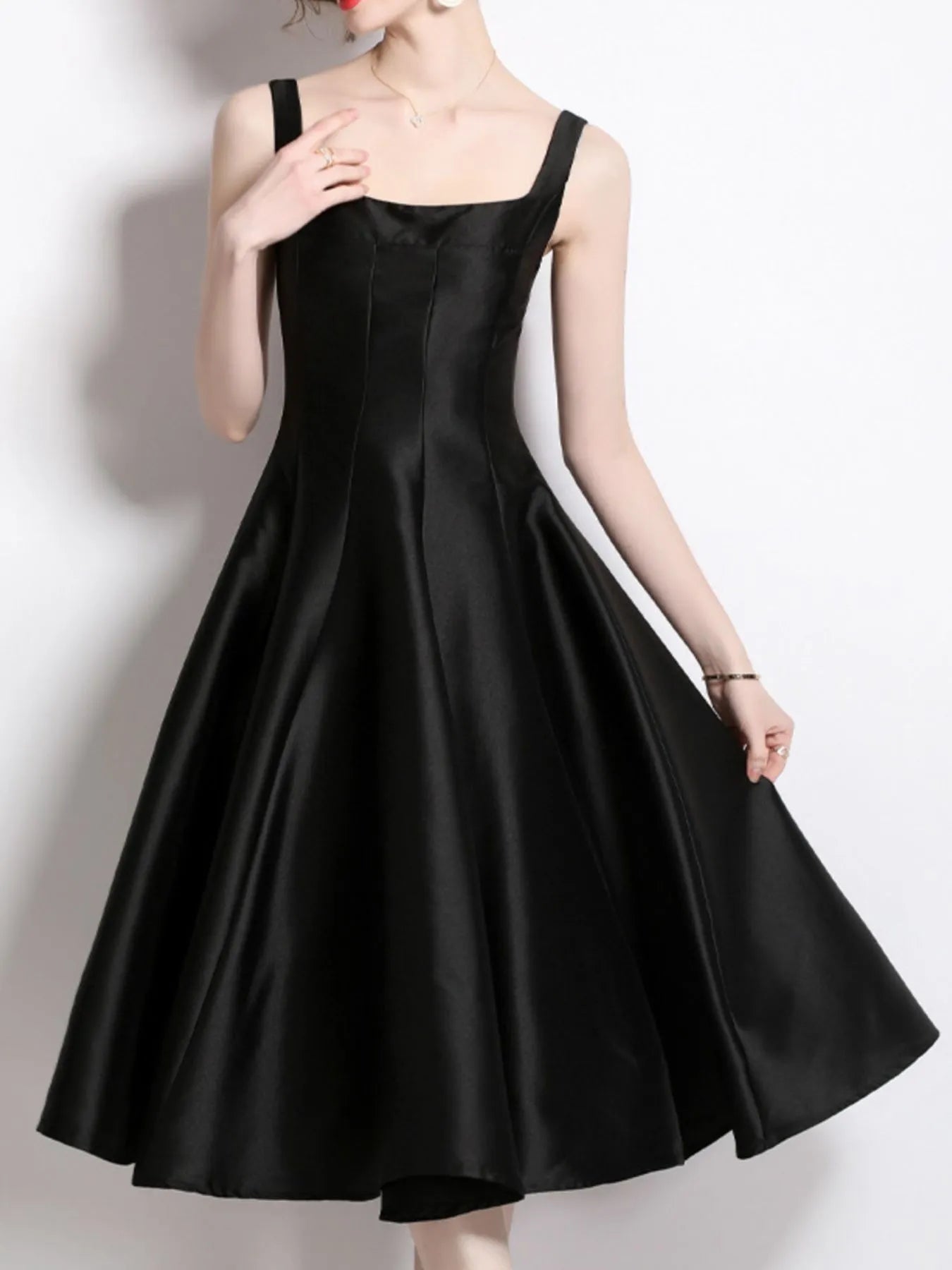 Hazel Blues® |  A-Line Silhouette Midi Sleeveless Dress
