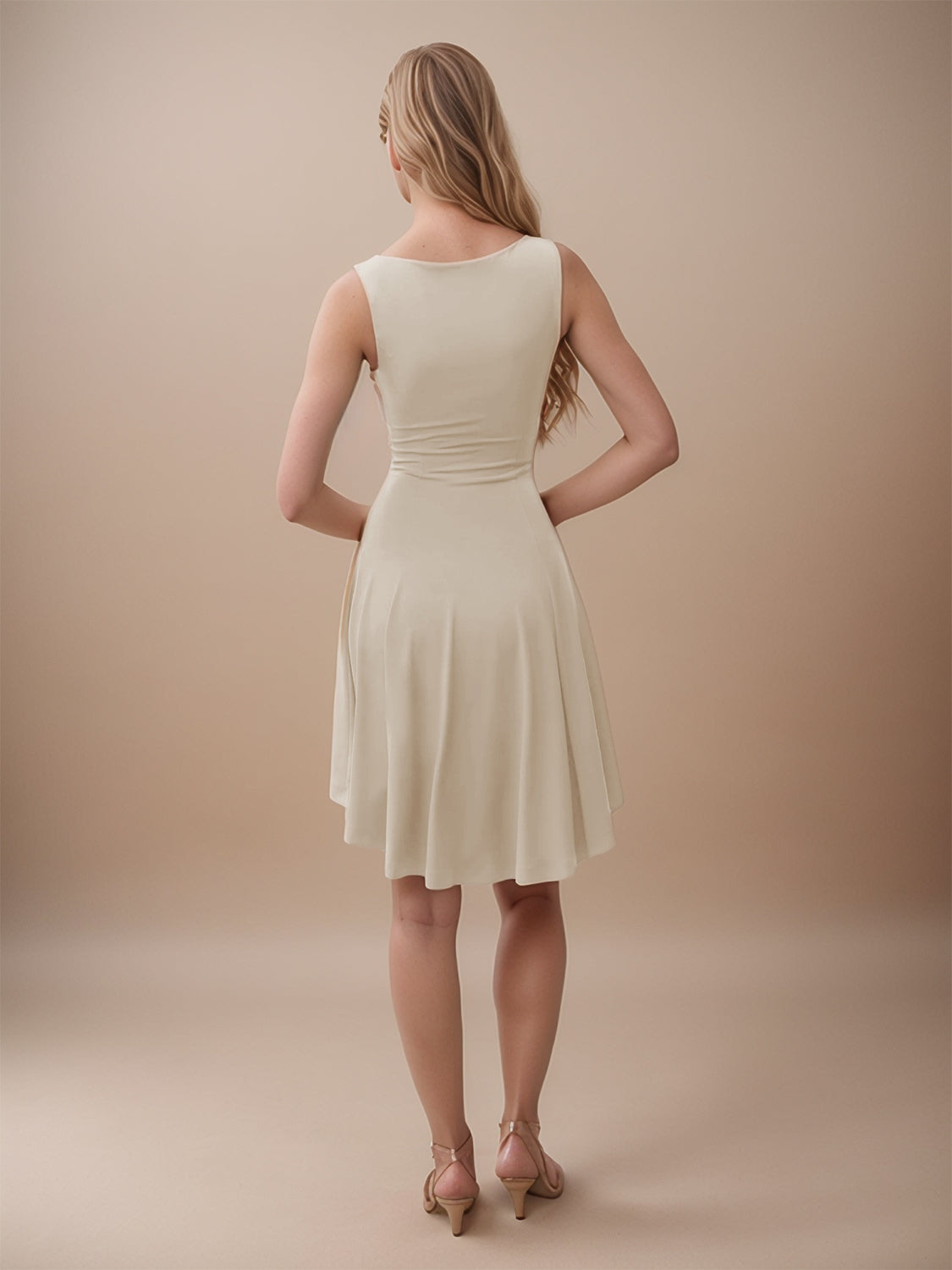 Hazel Blues® |  High-Low Round Neck Sleeveless Mini Dress