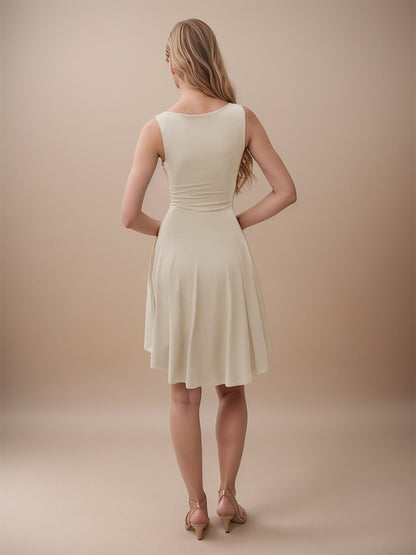 Hazel Blues® |  High-Low Round Neck Sleeveless Mini Dress