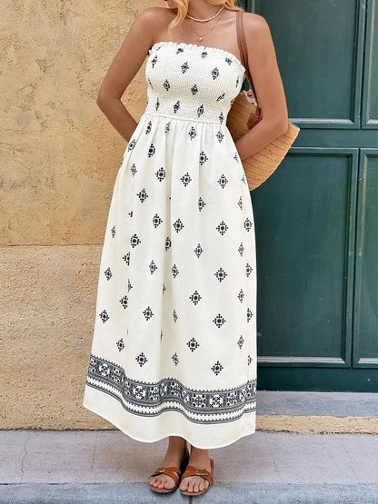 Hazel Blues® |  Smocked Tube Midi Dress