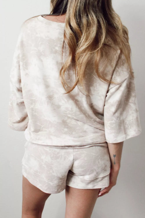 Hazel Blues® |  Relaxed Fit Tie-Dye Top and Shorts Set