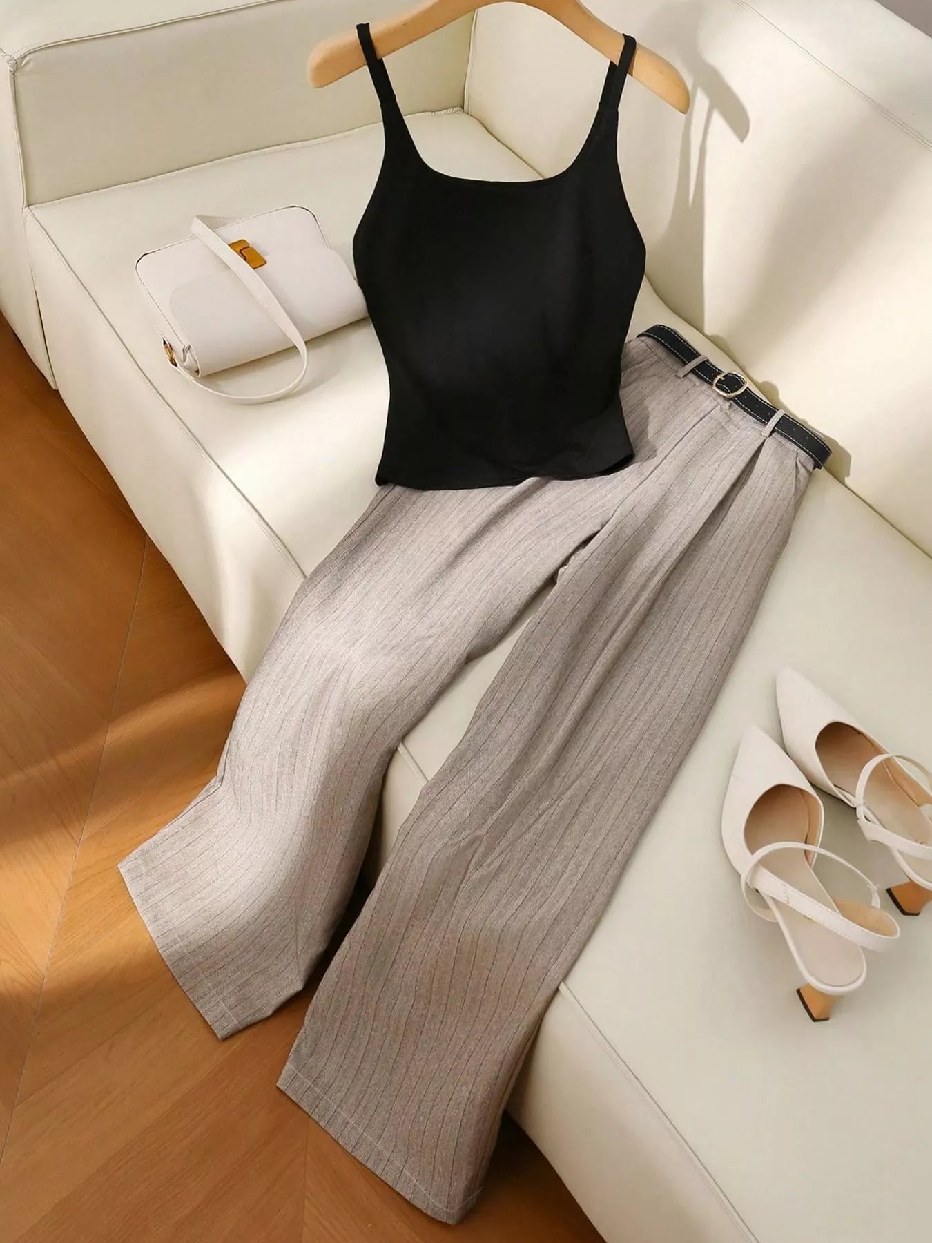 Hazel Blues® |  Sleeveless Top and Wide-Leg Pants Set