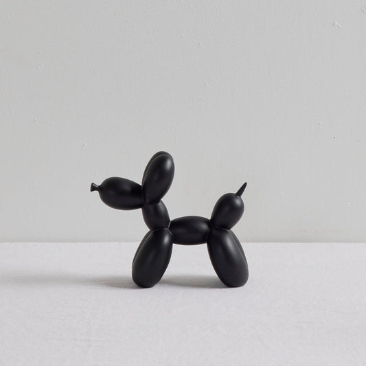 Balloon Dog Object - Black, playful black balloon animal decorative object with a sleek contemporary finish