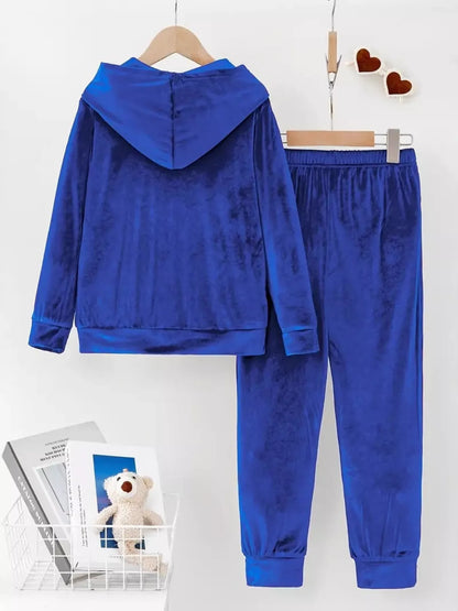 Hazel Blues® | Velvet Hoodie and Pants Set