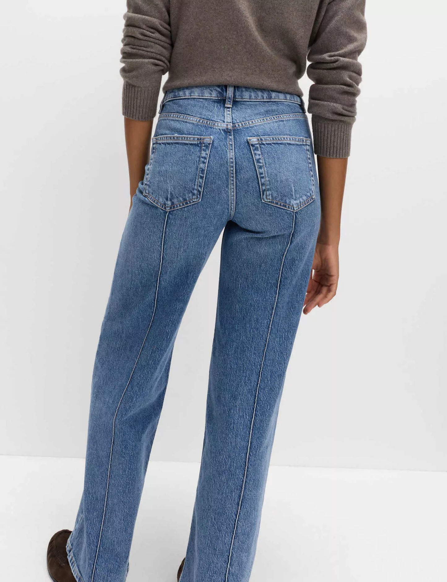 Hazel Blues® |  Wide Leg Jeans with Front Seam Detail