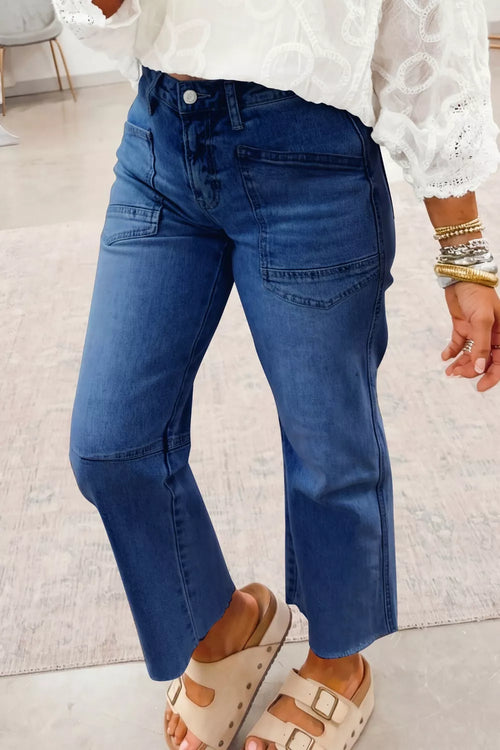 Hazel Blues® |  High Waist Straight Leg Jeans