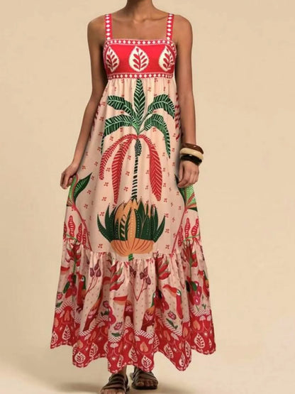 Hazel Blues® |  Tropical Print Maxi Cami Dress
