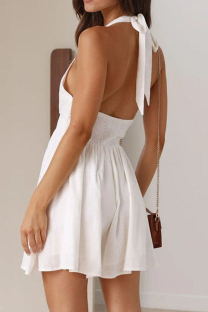 Hazel Blues® |  Cutout Halter Neck Mini Dress
