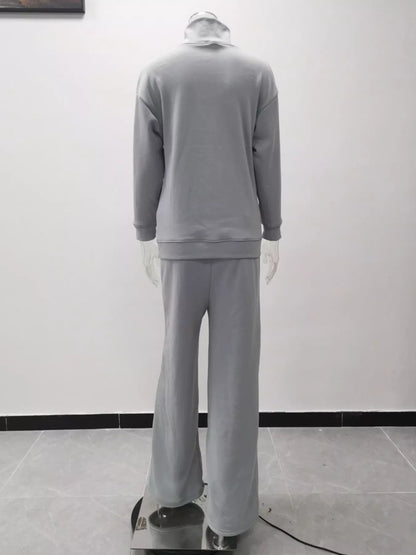 Hazel Blues® | Turtleneck Long Sleeve Top and Pants Sweater Set