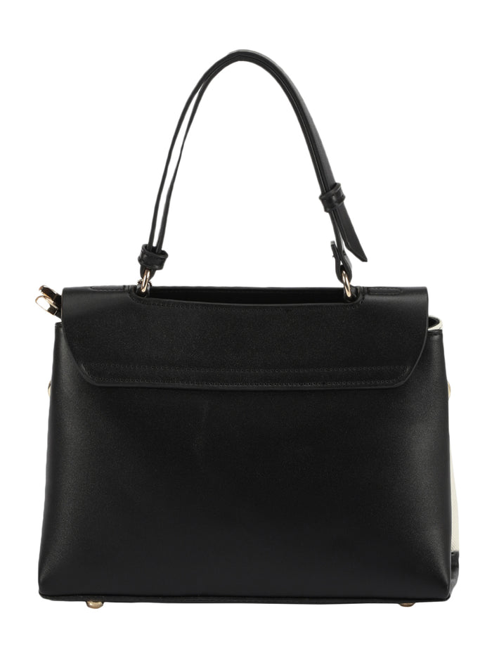 Biluxe Black And White Satchel Bag