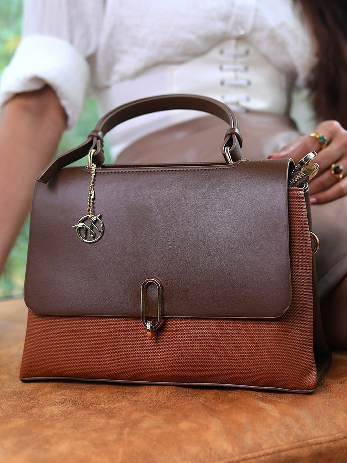 Biluxe Brown Satchel Bag