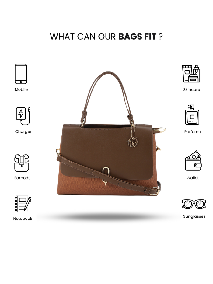 Biluxe Brown Satchel Bag