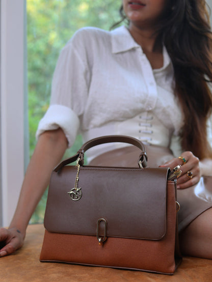 Biluxe Brown Satchel Bag