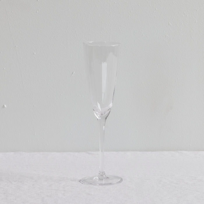 Bravo Champagne Glass Set - 2pc - Clear, elegant clear champagne flute with a slender stem and refined silhouette.