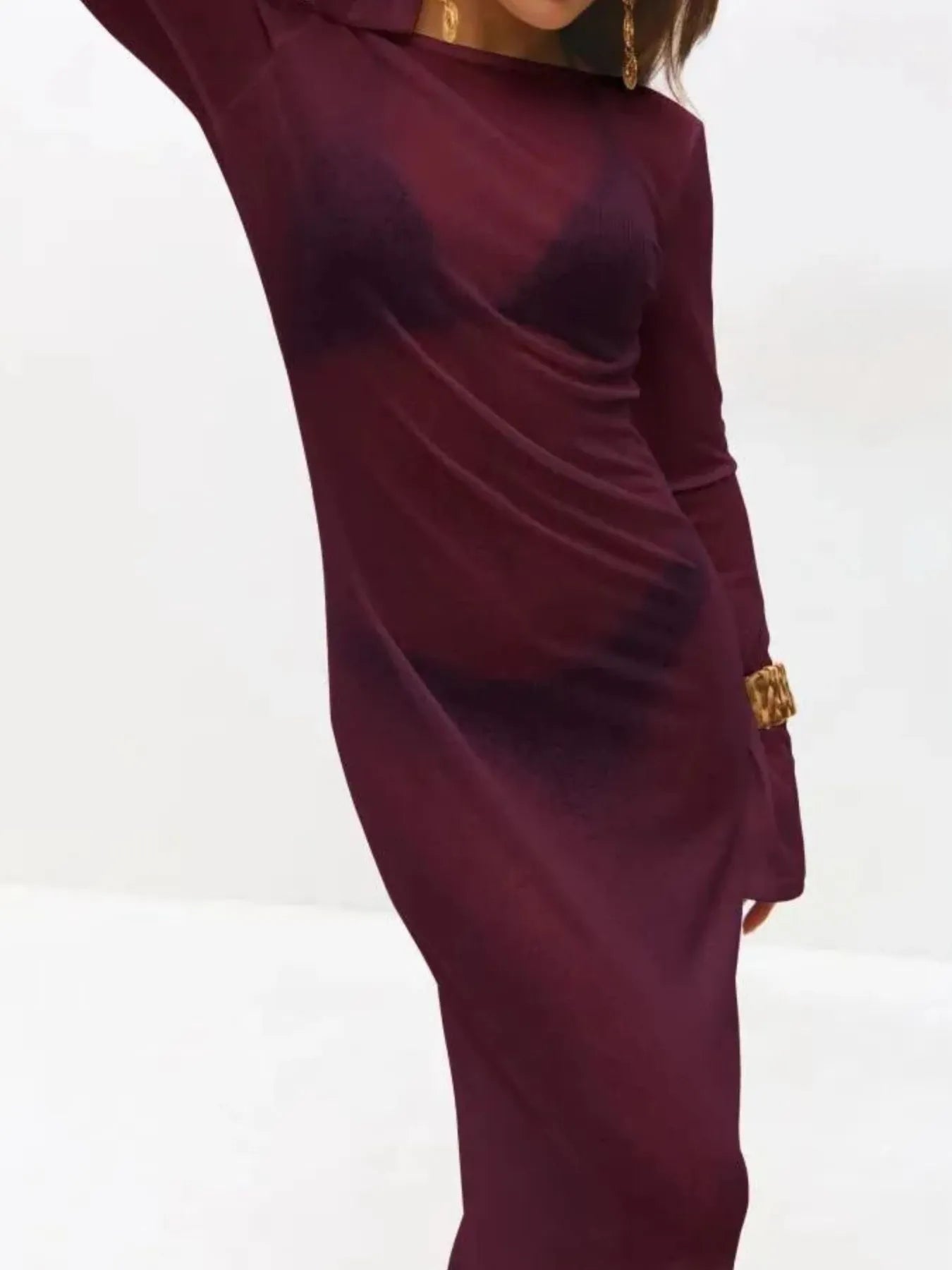 Hazel Blues® | Backless Long Sleeve Maxi Cover-Up